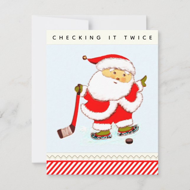 Hockey Holiday Christmas Cards (Front)