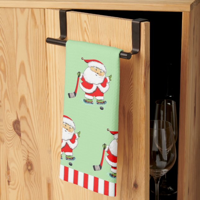 Hockey Holiday Gift Tea Towel (Thirds Fold)