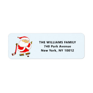 Hockey Holiday Return Address Label