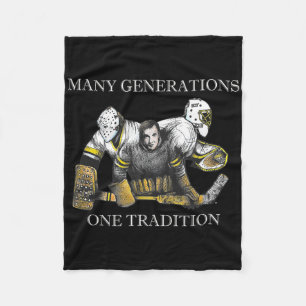 Hockey Homage Tribute To Goalies Vintage To Modern Fleece Blanket