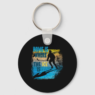 Hockey - Home Is Where The Ice Is - Stylish Hockey Key Ring