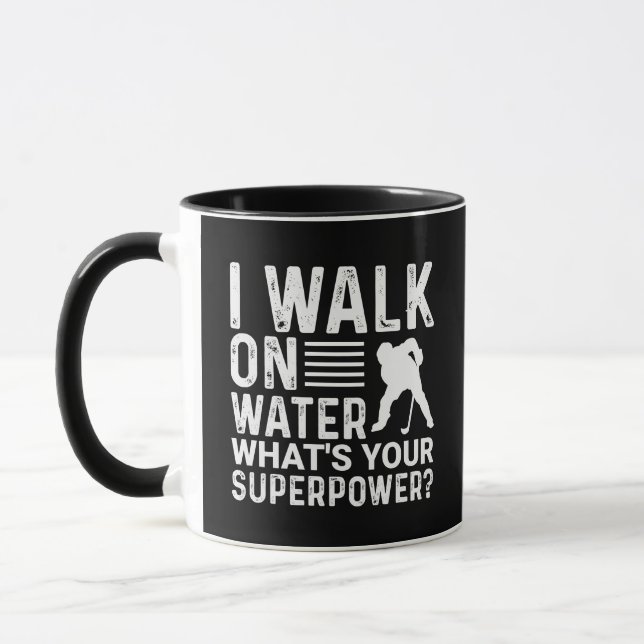 Hockey I Walk On Water Mug (Left)
