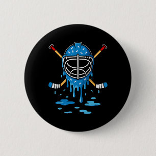 Hockey Ice Cream Drip Boys Girls Ice Hockey Youth 6 Cm Round Badge