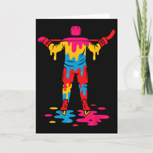 Hockey Ice Cream Drip Boys Girls Ice Hockey Youth Card