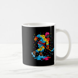 Hockey Ice Cream Drip Boys Girls Ice Hockey Youth Coffee Mug
