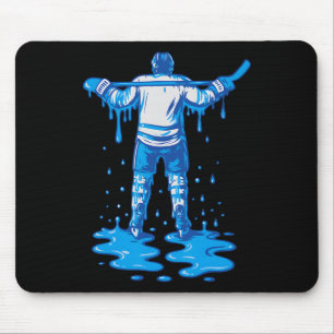 Hockey Ice Cream Drip Boys Girls Ice Hockey Youth Mouse Pad