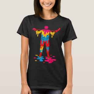 Hockey Ice Cream Drip Boys Girls Ice Hockey Youth  T-Shirt