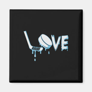 Hockey Ice Cream Drip Boys Ice Hockey Love Youth P Magnet