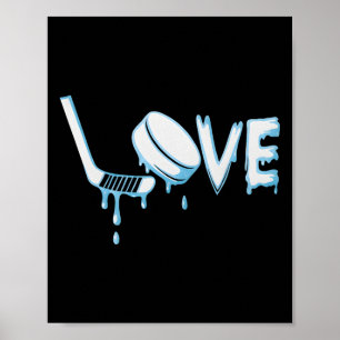 Hockey Ice Cream Drip Boys Ice Hockey Love Youth P Poster
