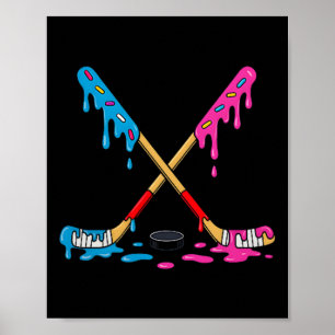 Hockey Ice Cream Drip Boys Ice Hockey Youth Player Poster