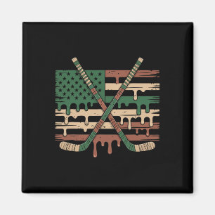 Hockey Ice Cream Drip Camo Usa Flag _1 Magnet