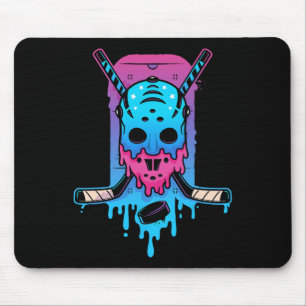 Hockey Ice Cream Drip Mouse Pad