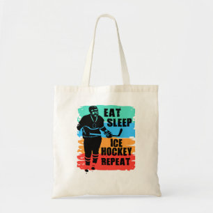 Hockey Ice Hockey Eat Sleep Repeat Hockey Player P Tote Bag