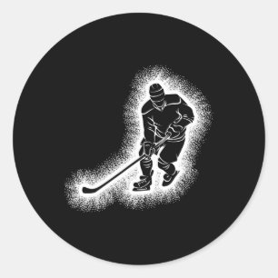 Hockey Ice Hockey Kids Youth Boys (1) Classic Round Sticker