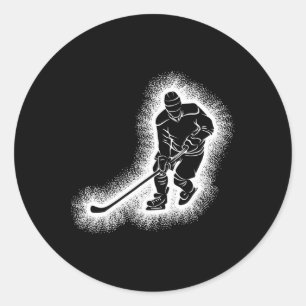 Hockey Ice Hockey Kids Youth Boys _1 Classic Round Sticker