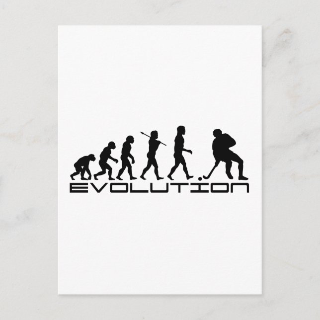 Hockey Ice Hockey Sport Evolution Art Postcard (Front)