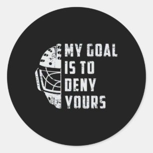 Hockey Ice Hockey Sports Stick Puck Team Gift Idea Classic Round Sticker