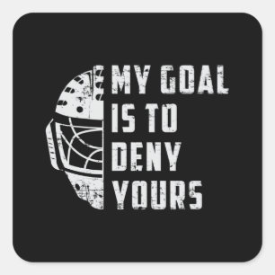 Hockey Ice Hockey Sports Stick Puck Team Gift Idea Square Sticker