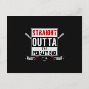 Hockey Ice Hockey Stick Puck Sports Team Gift Idea Postcard
