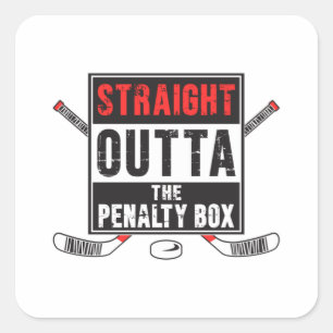 Hockey Ice Hockey Stick Sports Team Funny Gift Square Sticker