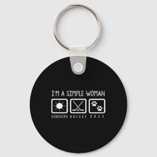 Hockey - I'm A Simple Woman Key Ring
