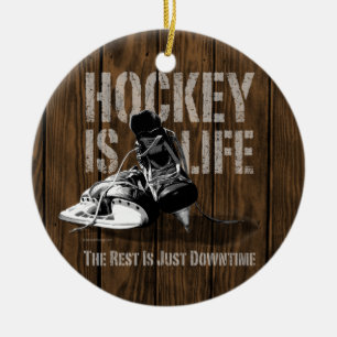 Hockey Is Life Ceramic Tree Decoration