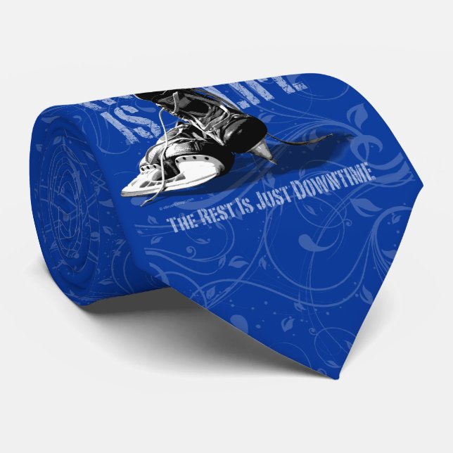 Hockey Is Life Neck Tie (Rolled)