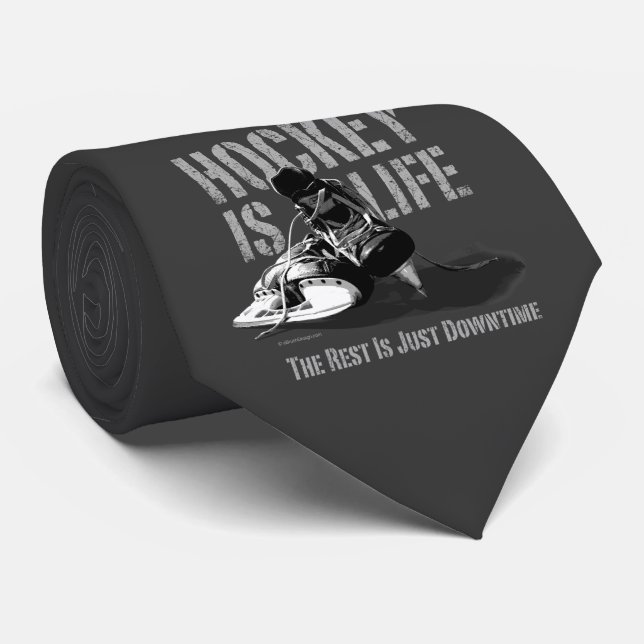 Hockey Is Life Tie (Rolled)