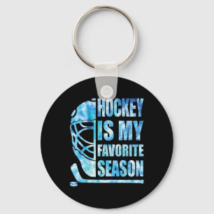 Hockey Is My Favorite Season Funny Youth Women Boy Key Ring