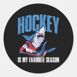 Hockey Is My Favourite Ice Hockey Season  Classic Round Sticker