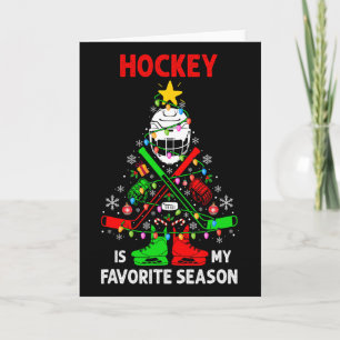 Hockey Is My Favourite Season Christmas Tree Equip Card