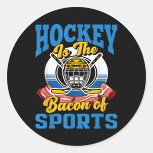 Hockey Is The Con Of Sports Funny Field Ice Hockey Classic Round Sticker