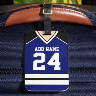 Hockey Jersey Custom Name/Number Bag Tag