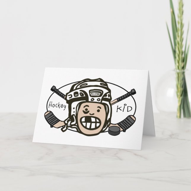 Hockey Kid Holiday Card (Front)