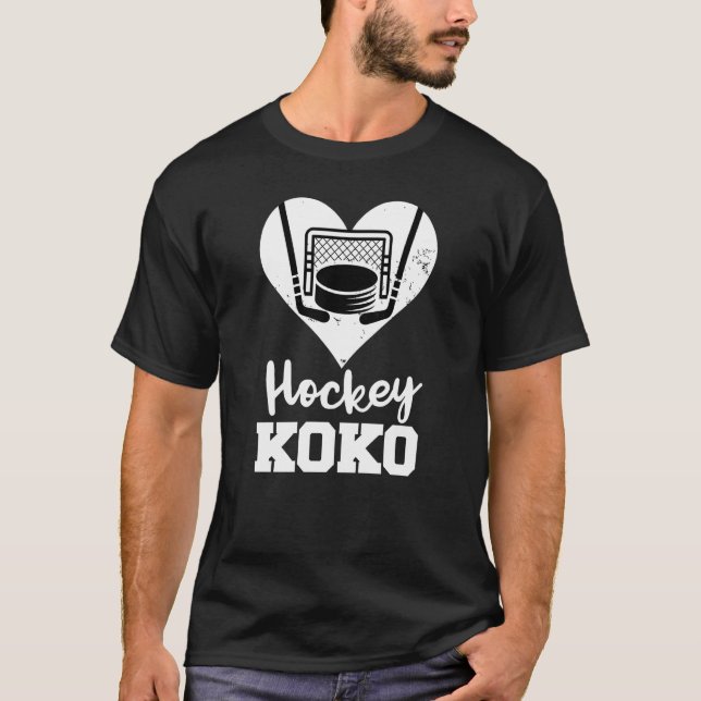 Hockey Koko Hockey Heart Grandma KoKo T-Shirt (Front)