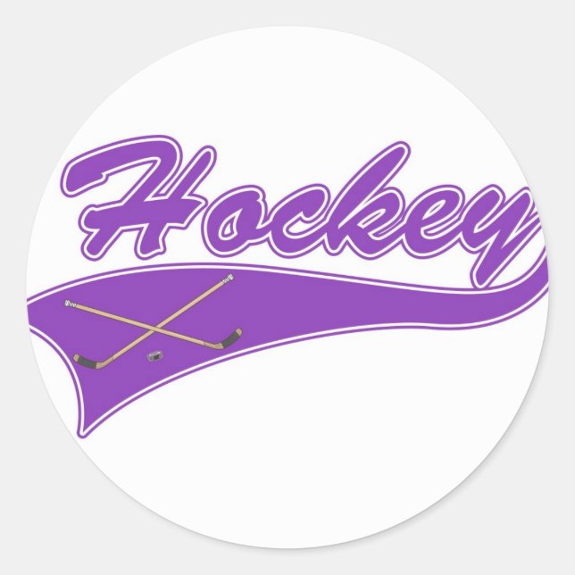Hockey Logo Classic Round Sticker (Front)