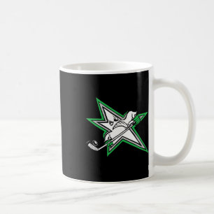Hockey Lone Star Logo Player Mascot Cartoon Coffee Mug