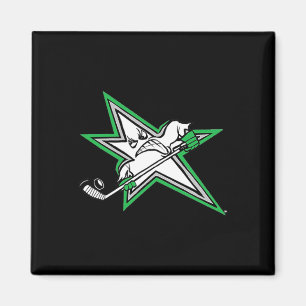 Hockey Lone Star Logo Player Mascot Cartoon Magnet