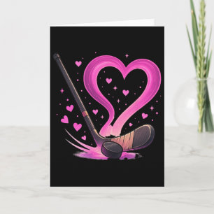 Hockey Love Heart Motion Art Card