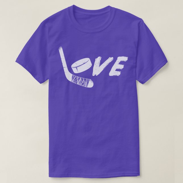 Hockey Love Ice Hockey Player  T-Shirt (Design Front)