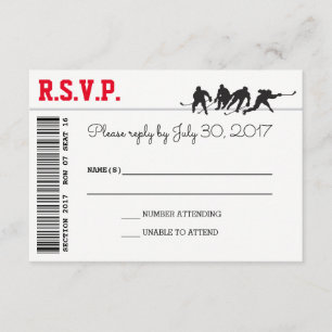 Hockey Love RSVP cards