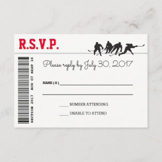 Hockey Love RSVP cards