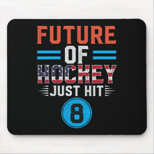 Hockey Lover Birthday 8 Years Old Kid 8th B-day Fu Mouse Pad
