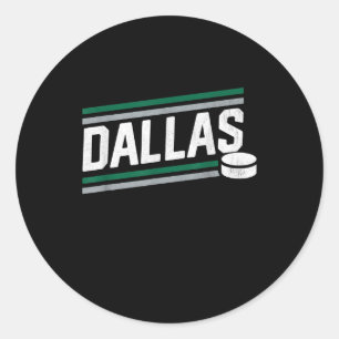 Hockey Lover   Cool Dallas Hockey Power Play Classic Round Sticker