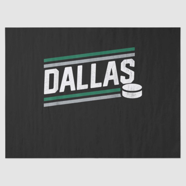 Hockey Lover | Cool Dallas Hockey Power Play Tissue Paper (Front)
