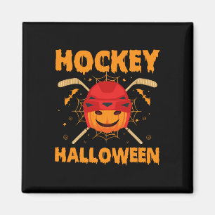 Hockey Lover Halloween Day Men Women Hockey Player Magnet