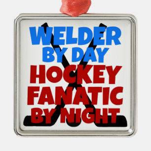 Hockey Lover Welder Metal Tree Decoration