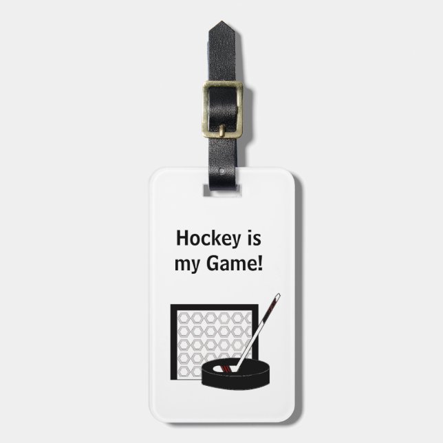 Hockey Luggage Tag (Front Vertical)