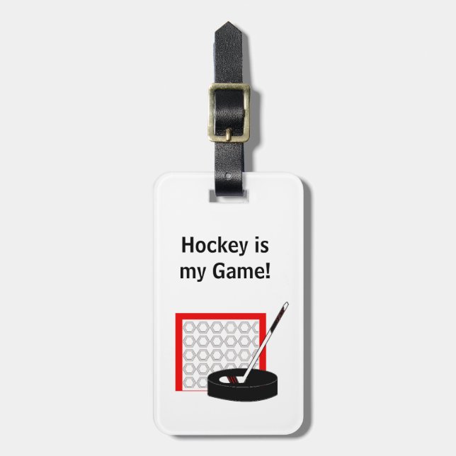 Hockey Luggage Tag (Front Vertical)