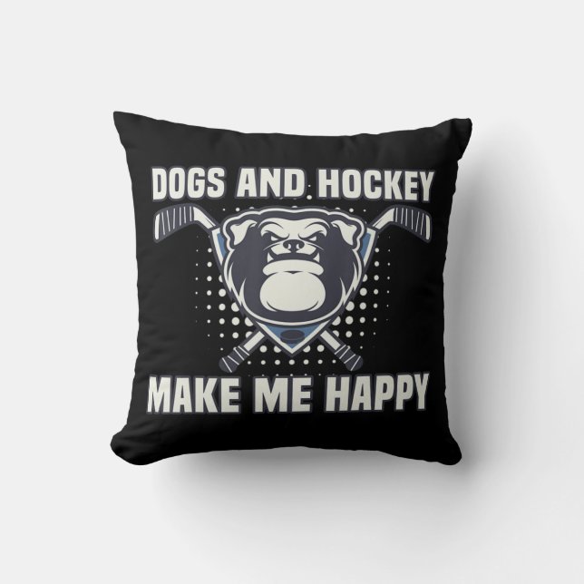 Hockey Makes Me So Happy Coach Gifts Player Ice Pe Cushion (Front)